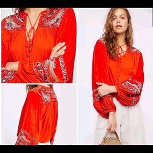 Free people balloon sleeve top